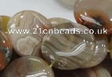 CAG778 15.5 inches 25mm flat round yellow agate gemstone beads