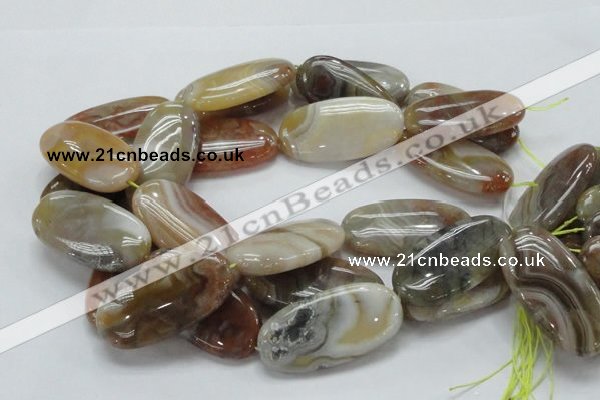 CAG784 15.5 inches 25*50mm oval yellow agate gemstone beads