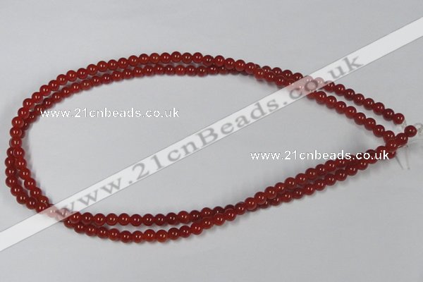 CAG7854 15.5 inches 2mm round red agate beads wholesale