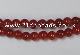 CAG7855 15.5 inches 3mm round red agate beads wholesale