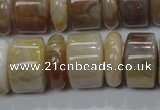 CAG787 15.5 inches 6*18mm & 12*18mm rondelle yellow agate beads