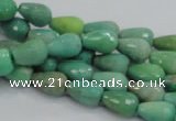 CAG7876 15.5 inches 8*10mm faceted teardrop grass agate beads