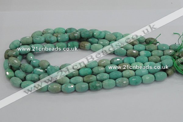 CAG7883 15.5 inches 12*16mm faceted rice grass agate beads