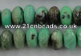 CAG7888 15.5 inches 10*14mm faceted rondelle grass agate beads