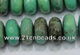 CAG7890 15.5 inches 13*18mm faceted rondelle grass agate beads