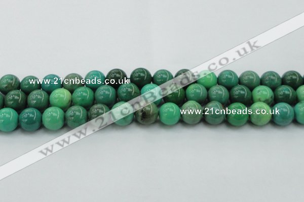 CAG7907 15.5 inches 14mm round grass agate beads wholesale