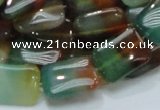 CAG791 15.5 inches 13*18mm rectangle rainbow agate gemstone beads