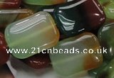 CAG792 15.5 inches 18*25mm rectangle rainbow agate gemstone beads