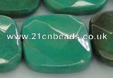 CAG7920 15.5 inches 40*40mm faceted square grass agate beads