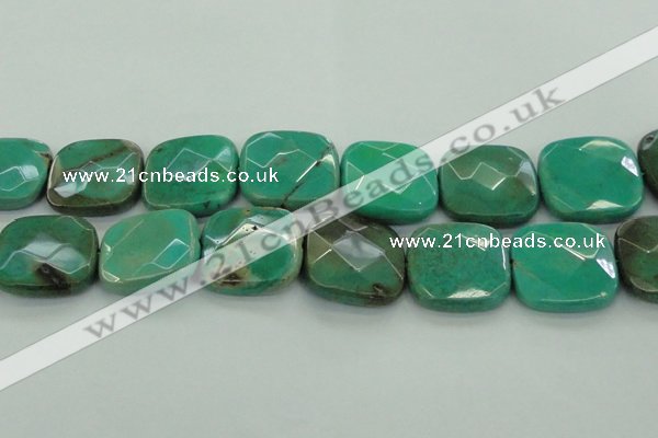 CAG7920 15.5 inches 40*40mm faceted square grass agate beads