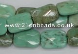 CAG7924 15.5 inches 12*16mm faceted rectangle grass agate beads