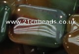 CAG794 15.5 inches 30*40mm rectangle rainbow agate gemstone beads