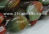 CAG796 15.5 inches 18*25mm oval rainbow agate gemstone beads