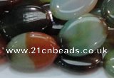 CAG798 15.5 inches 18*25mm oval rainbow agate gemstone beads