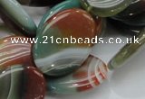 CAG800 15.5 inches 20*30mm oval rainbow agate gemstone beads