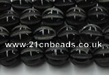 CAG8000 15.5 inches 8mm carved round black agate beads