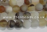 CAG8010 15.5 inches 4mm round matte Montana agate gemstone beads