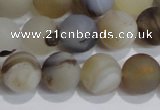 CAG8014 15.5 inches 10mm round matte Montana agate gemstone beads