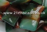 CAG804 15.5 inches 20*20mm diamond rainbow agate gemstone beads