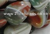 CAG808 15.5 inches 22*30mm flat teardrop rainbow agate gemstone beads