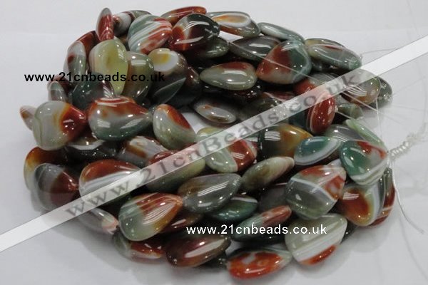 CAG808 15.5 inches 22*30mm flat teardrop rainbow agate gemstone beads