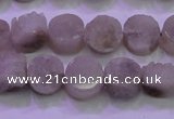 CAG8430 15.5 inches 10mm coin grey druzy agate gemstone beads