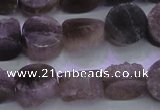 CAG8431 15.5 inches 12mm coin grey druzy agate gemstone beads