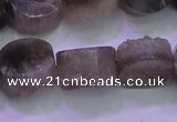 CAG8433 15.5 inches 16mm coin grey druzy agate gemstone beads