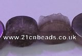 CAG8435 15.5 inches 20mm coin grey druzy agate gemstone beads