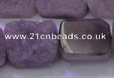 CAG8456 15.5 inches 20*30mm rectangle grey druzy agate gemstone beads