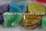 CAG8506 15.5 inches 15*20mm - 18*25mm freeform dragon veins agate beads