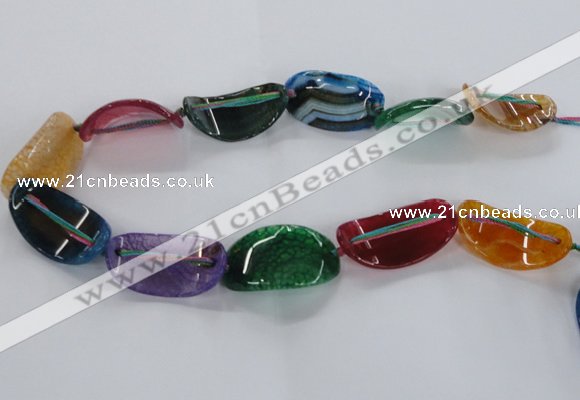 CAG8511 15.5 inches 25*35mm - 20*40mm dragon veins agate beads