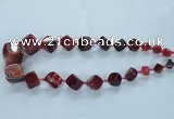 CAG8522 15.5 inches 9*10mm - 23*24mm cube dragon veins agate beads