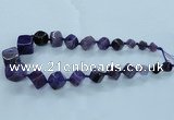 CAG8523 15.5 inches 9*10mm - 23*24mm cube dragon veins agate beads