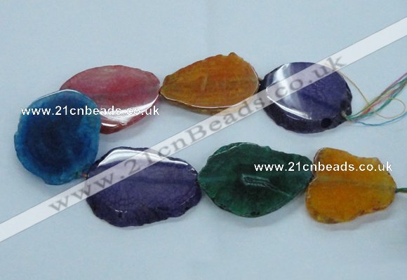 CAG8534 15.5 inches 40*45mm - 45*55mm freeform dragon veins agate beads