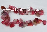 CAG8542 Top drilled 15*20mm - 25*30mm freeform dragon veins agate beads