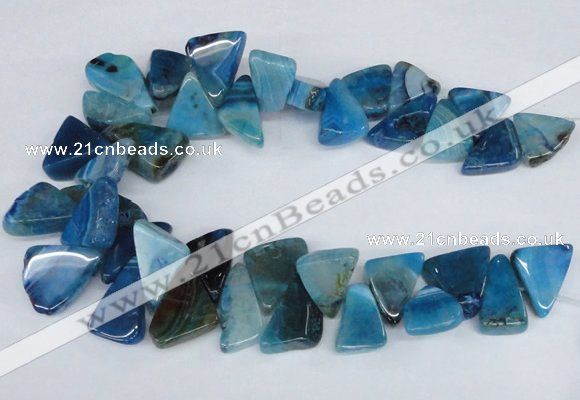 CAG8544 Top drilled 15*20mm - 25*30mm freeform dragon veins agate beads