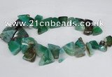 CAG8545 Top drilled 15*20mm - 25*30mm freeform dragon veins agate beads