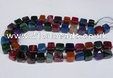 CAG8558 15.5 inches 12*14mm - 14*15mm nuggets dragon veins agate beads