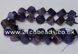 CAG8573 15.5 inches 15*16mm - 17*18mm cube dragon veins agate beads