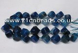 CAG8575 15.5 inches 15*16mm - 17*18mm cube dragon veins agate beads