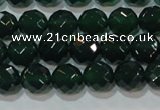 CAG8580 15.5 inches 10mm faceted round green agate gemstone beads