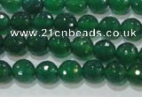 CAG8583 15.5 inches 8mm faceted round green agate gemstone beads