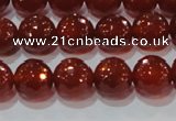 CAG8592 15.5 inches 10mm faceted round red agate gemstone beads