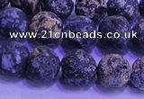 CAG8653 15.5 inches 10mm round matte blue ocean agate beads