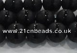 CAG8676 15.5 inches 8mm round matte tibetan agate gemstone beads