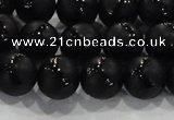 CAG8681 15.5 inches 8mm round matte tibetan agate gemstone beads