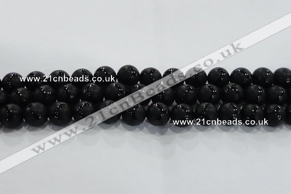 CAG8683 15.5 inches 12mm round matte tibetan agate gemstone beads