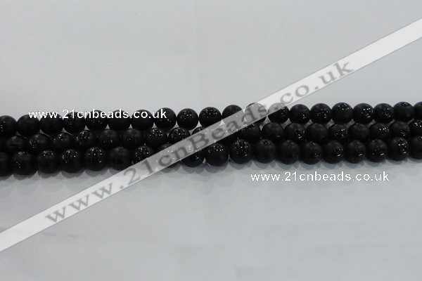 CAG8685 15.5 inches 6mm round matte tibetan agate gemstone beads