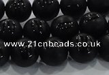 CAG8686 15.5 inches 8mm round matte tibetan agate gemstone beads